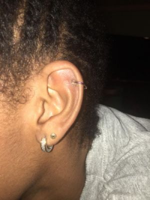 Synthetic Opal Saucer Barbell Customer Photo